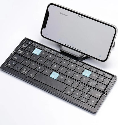 Teclado Bluetooth Plegable con Soporte Magnético para Móvil, Tablet e iPad