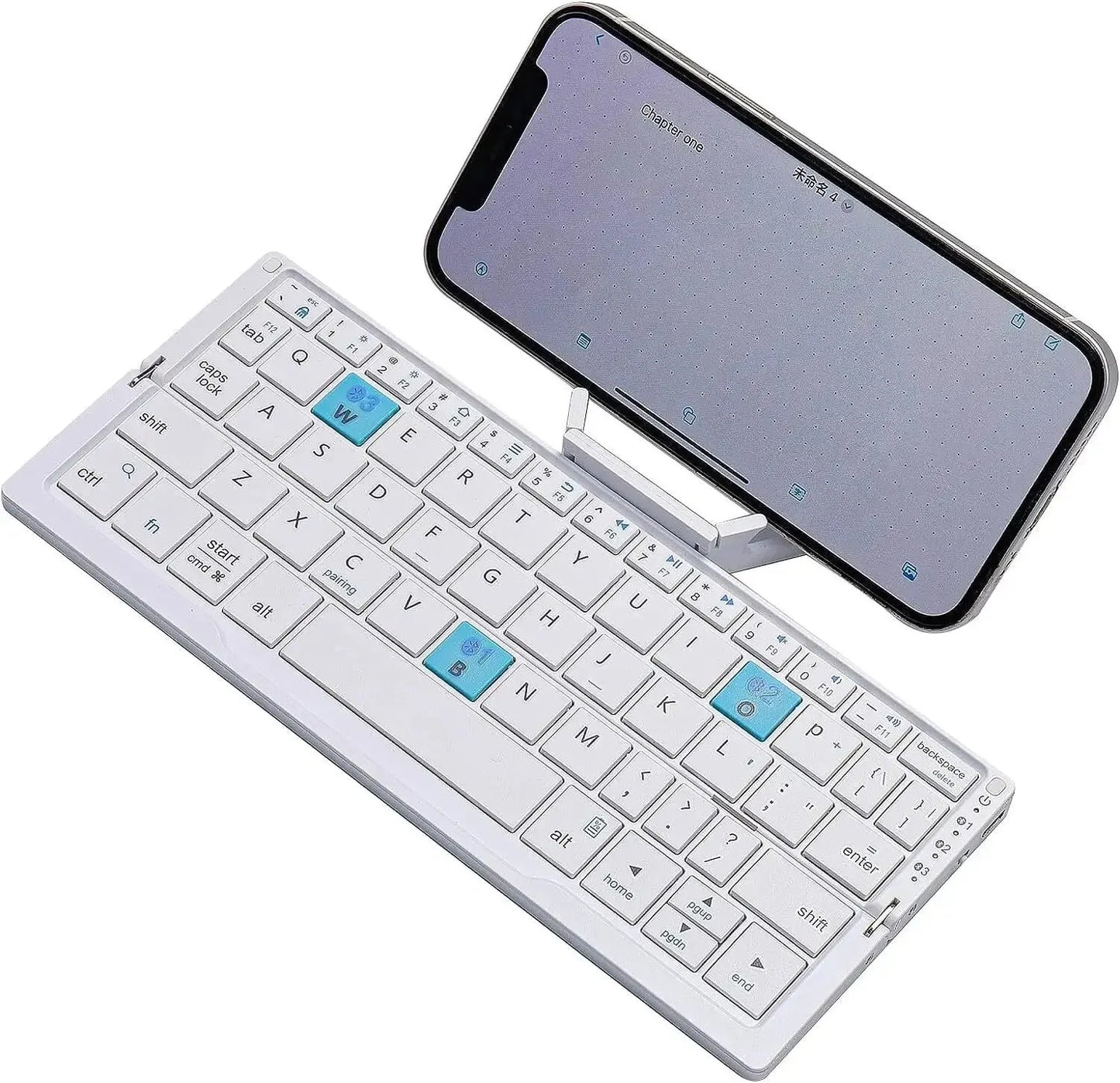 Teclado Bluetooth Plegable con Soporte Magnético para Móvil, Tablet e iPad